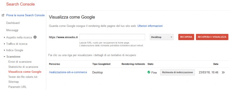 visualizza come google