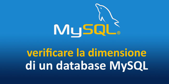 Come verificare la dimensione di un database MySQL in Linux