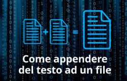 Come aggiungere un testo alla fine di un file, in Linux