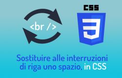 Sostituire alle interruzioni di riga uno spazio, utilizzando i CSS