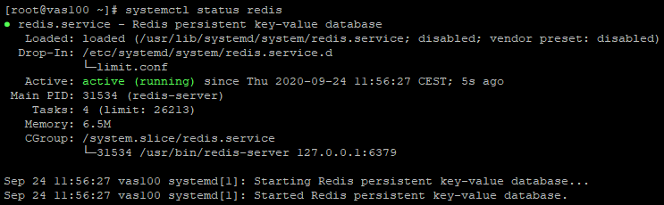 systemctl status redis